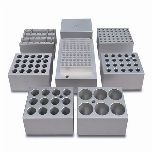 Laboratory test tube heating block