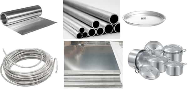 Different Products Made from Aluminum Alloys