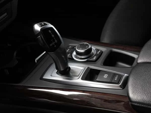 Car interior. Gear shifting lever - Gearshift