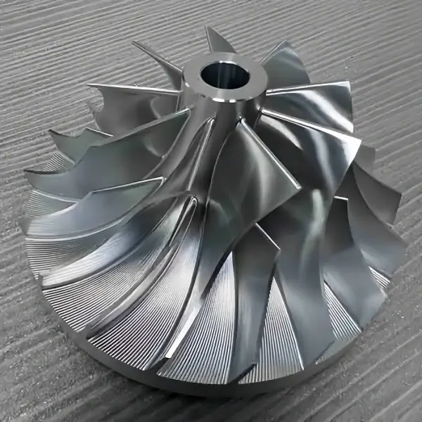 5-axis CNC machining high precision aluminum impeller with complex blades