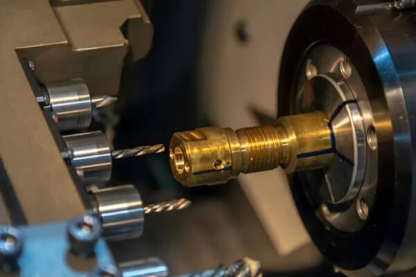 CNC machining a brass component