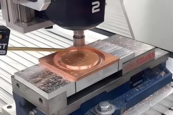 CNC milling a copper component