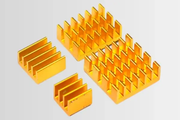 Gold Anodized Mini Heat Sinks